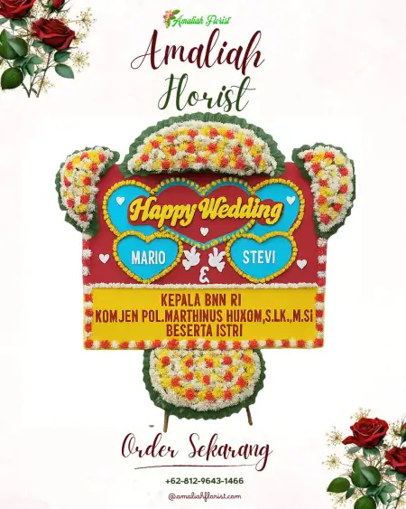 Papan Bunga Pernikahan Sruwohrejo